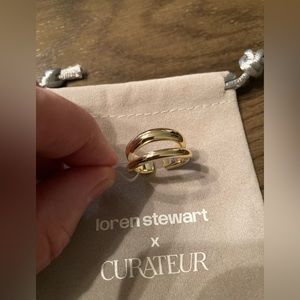 Loren Stewart Curateur Deuc open band double band gold ring